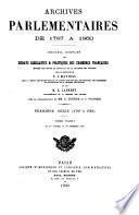 Archives parlementaires de 1787 à 1860