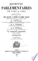 Archives parlementaires de 1787 à 1860