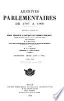 Archives parlementaires de 1787 á 1860