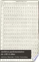 Archives parlementaires de 1787 à 1860