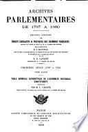 Archives parlementaires de 1787 à 1860