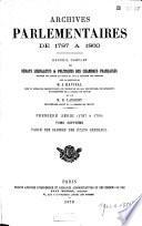 Archives parlementaires de 1787 à 1860: Table des cahiers des états généraux