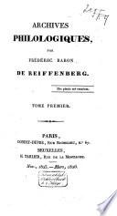 Archives philologiques