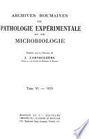 Archives Roumaines de Pathologie Expérimentale Et de Microbiologie