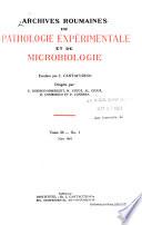 Archives Roumaines de Pathologie Expérimentale Et de Microbiologie