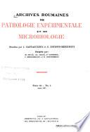 Archives Roumaines de Pathologie Expérimentale Et de Microbiologie