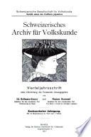 Archives suisses des traditions populaires
