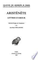 Aristenete, Lettres D'Amour