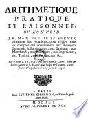 Arithmetique pratique et raisonnee (etc.)