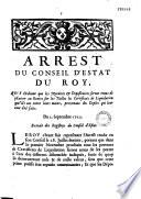 Arrest du Conseil d'Estat du roy, qui ordonne que les notaires & depositaires seront tenus de placer en rentes sur les tailles les certificats de liquidation qu'ils ont entre leurs mains, provenans des depôts qui leur ont été faits. Du 2. septembre 1723. Extrait des registres du Conseil d'Estat