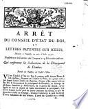 Arrest du Conseil d'état du Roi [du 4 août 1777]... et Lettres patentes... registrées en la Chambre des Comptes le 19 décembre [1777]... qui confirment les évaluations de la principauté de Dombes...