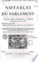 Arrests notables de la cour du parlement de Provence