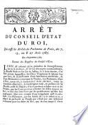 Arrêt du Conseil d'État du roi, qui casse les arrêtés du Parlement de Paris ... Du 2 septembre 1787
