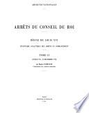 Arrêts du Conseil du Roi