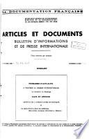 Articles et documents