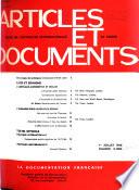 Articles et documents