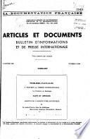 Articles et documents