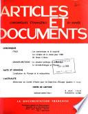 Articles et documents