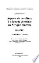 Aspects de la culture à l'époque coloniale en Afrique centrale