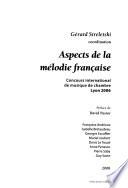 Aspects de la mélodie française