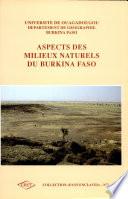 Aspects des milieux naturels du Burkina Faso