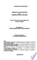 Aspects du fantastique et romans négro-africains