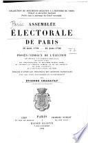 ... Assemblée électorale de Paris ...: 26 août 1791-12 août 1792