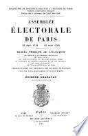 Assemblée électorale de Paris ...: 26 août 1791-12 août 1792