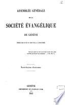 Assemblée générale de la Société évangélique de Genève