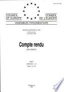 Assemblée parlementaire Compte rendu des débats Session de 1999 (Première partie, Tome I), janvier 1999