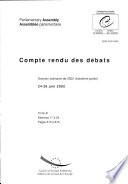Assemblée parlementaire Compte rendu des débats, Session de 2002 (Troisième partie), Juin 2002, Tome III