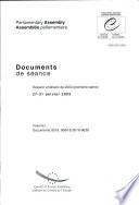Assemblée parlementaire Documents de séance Session ordinaire de 2003 ( première parite) / 2731 janvier 2003 Volume I