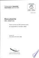 Assemblée Parlementaire Documents de séance Session ordinaire de 2003 (quatrième partie), septembre / octobre 2003, Volume VII