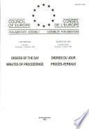 Assemblée Parlementaire Ordres du Jour Session de 1995 (Première partie), 30 janvier 3 février 1995
