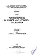 Astrodynamics guidance and control miscellanea