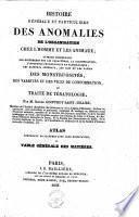 Atlas contenant 20 planches avec leur explication et table générale des matières
