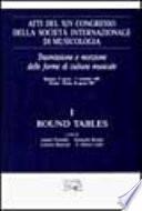 Atti del XIV congresso della Società internazionale di musicologia: Round tables