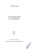 Au commencement est le mensonge