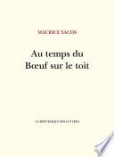 Au temps du Bœuf sur le toit