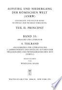 Aufstieg und Niedergang der römischen Welt: Principat. v