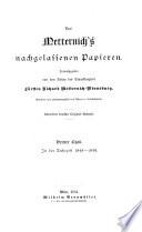 Aus Metternich's nachgelassenen Papieren