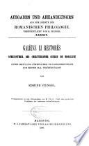 Ausgaben und Abhandlungen aus dem Gebiete der romanischen Philologie