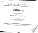 Australia; Official Standard Names Approved by the United States Board on Geographic Names