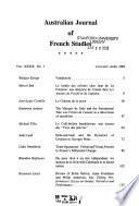Australian Journal of French Studies