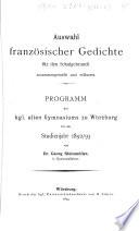 Auswahl französischer Gedichte