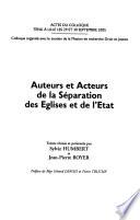 Auteurs et acteurs de la séparation des églises et de l'État