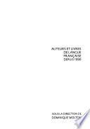 Auteurs et livres de langue française depuis 1990