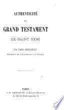 Authenticité du grand testament de Saint Remi