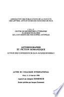 Autobiographie et fiction romanesque
