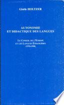 Autonomie et didactique des langues